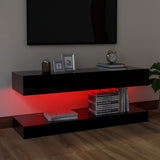 NNEVL TV Cabinets with LED Lights 2 pcs Black 60x35 cm