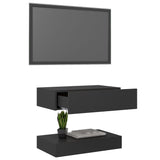 NNEVL TV Cabinet with LED Lights Grey 60x35 cm
