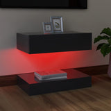 NNEVL TV Cabinet with LED Lights Grey 60x35 cm