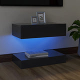 NNEVL TV Cabinet with LED Lights Grey 60x35 cm