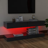 NNEVL TV Cabinets with LED Lights 2 pcs Grey 60x35 cm