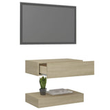 NNEVL TV Cabinet with LED Lights Sonoma Oak 60x35 cm
