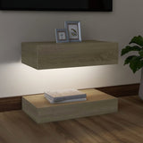NNEVL TV Cabinet with LED Lights Sonoma Oak 60x35 cm