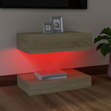 NNEVL TV Cabinet with LED Lights Sonoma Oak 60x35 cm