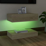 NNEVL TV Cabinet with LED Lights Sonoma Oak 60x35 cm