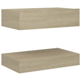 NNEVL TV Cabinet with LED Lights Sonoma Oak 60x35 cm