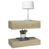 NNEVL TV Cabinets with LED Lights 2 pcs Sonoma Oak 60x35 cm