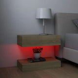 NNEVL TV Cabinets with LED Lights 2 pcs Sonoma Oak 60x35 cm
