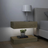 NNEVL TV Cabinets with LED Lights 2 pcs Sonoma Oak 60x35 cm