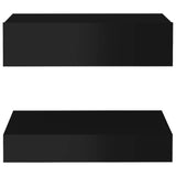 NNEVL TV Cabinet with LED Lights High Gloss Black 60x35 cm