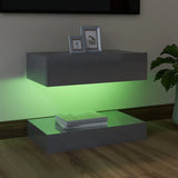 NNEVL TV Cabinet with LED Lights High Gloss Grey 60x35 cm