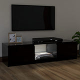 NNEVL TV Cabinet with LED Lights Black 120x30x35.5 cm