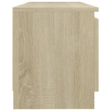 NNEVL TV Cabinet with LED Lights Sonoma Oak 120x30x35.5 cm