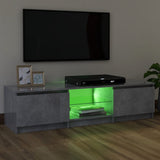 NNEVL TV Cabinet with LED Lights Concrete Grey 120x30x35.5 cm