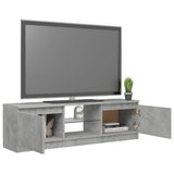 NNEVL TV Cabinet with LED Lights Concrete Grey 120x30x35.5 cm