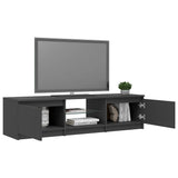 NNEVL TV Cabinet with LED Lights Grey 140x40x35.5 cm