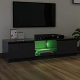 NNEVL TV Cabinet with LED Lights Grey 140x40x35.5 cm