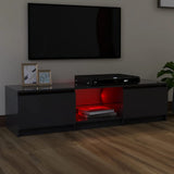 NNEVL TV Cabinet with LED Lights Grey 140x40x35.5 cm