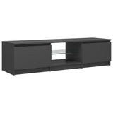 NNEVL TV Cabinet with LED Lights Grey 140x40x35.5 cm
