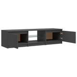 NNEVL TV Cabinet with LED Lights Grey 140x40x35.5 cm