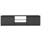 NNEVL TV Cabinet with LED Lights Grey 140x40x35.5 cm