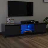 NNEVL TV Cabinet with LED Lights Grey 140x40x35.5 cm