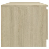 NNEVL TV Cabinet with LED Lights Sonoma Oak 140x40x35.5 cm