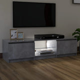 NNEVL TV Cabinet with LED Lights Concrete Grey 140x40x35.5 cm