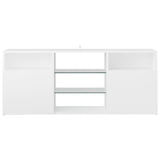 NNEVL TV Cabinet with LED Lights White 120x30x50 cm