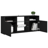 NNEVL TV Cabinet with LED Lights Black 120x30x50 cm