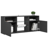 NNEVL TV Cabinet with LED Lights Grey 120x30x50 cm