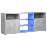 NNEVL TV Cabinet with LED Lights Concrete Grey 120x30x50 cm