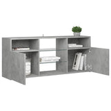 NNEVL TV Cabinet with LED Lights Concrete Grey 120x30x50 cm