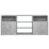 NNEVL TV Cabinet with LED Lights Concrete Grey 120x30x50 cm