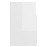 NNEVL TV Cabinet with LED Lights High Gloss White 120x30x50 cm