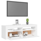 NNEVL TV Cabinet with LED Lights White 120x35x40 cm