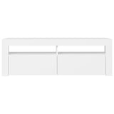 NNEVL TV Cabinet with LED Lights White 120x35x40 cm