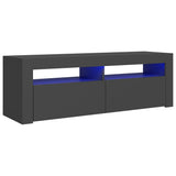 NNEVL TV Cabinet with LED Lights Grey 120x35x40 cm
