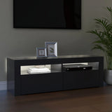 NNEVL TV Cabinet with LED Lights Grey 120x35x40 cm