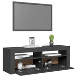 NNEVL TV Cabinet with LED Lights Grey 120x35x40 cm