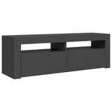 NNEVL TV Cabinet with LED Lights Grey 120x35x40 cm