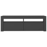 NNEVL TV Cabinet with LED Lights Grey 120x35x40 cm