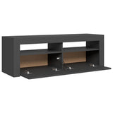 NNEVL TV Cabinet with LED Lights Grey 120x35x40 cm