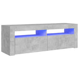 NNEVL TV Cabinet with LED Lights Concrete Grey 120x35x40 cm