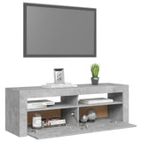 NNEVL TV Cabinet with LED Lights Concrete Grey 120x35x40 cm