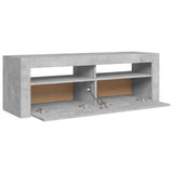 NNEVL TV Cabinet with LED Lights Concrete Grey 120x35x40 cm