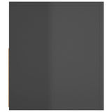 NNEVL TV Cabinet with LED Lights High Gloss Grey 120x35x40 cm