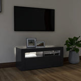 NNEVL TV Cabinet with LED Lights Grey 90x35x40 cm
