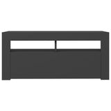 NNEVL TV Cabinet with LED Lights Grey 90x35x40 cm