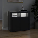 NNEVL Sideboard with LED Lights Grey 80x35x75 cm